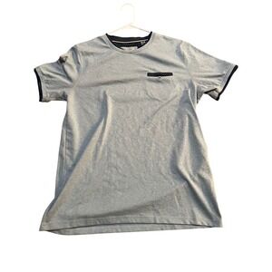 Ted Baker London Mens Blue Heathered Short Sleeve Pocket T-Shirt Size 4 Large